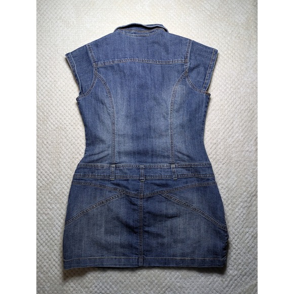 Mossimo Denim Shirt Dress | Button Front | Short Sleeve | Size L - Picture 6 of 6